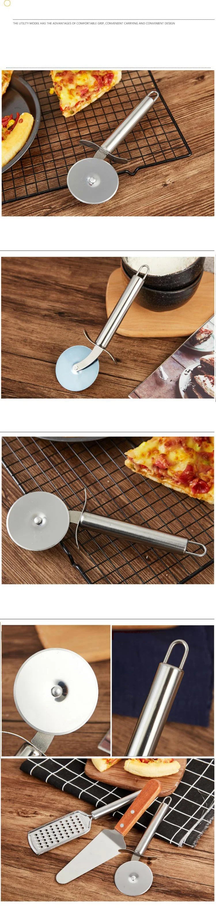 Coupe-pizza inox