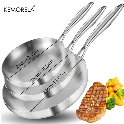 Poêles inox 24/26/28cm